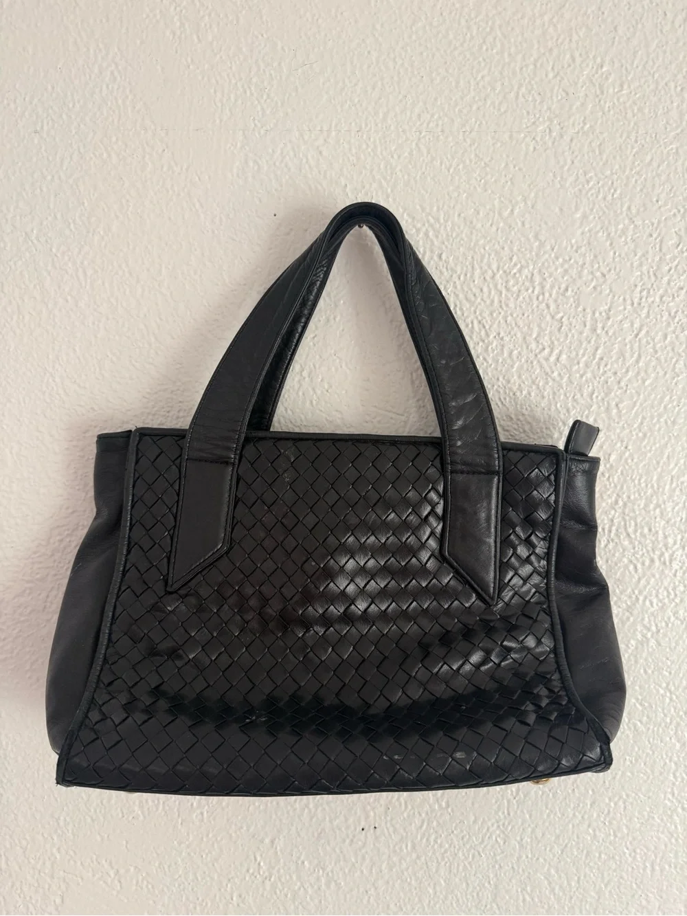 Woven Leather Handbag Black Bottega Style Nordstrom
